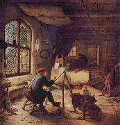 Adriaen van ostade The painter in his workshop oil